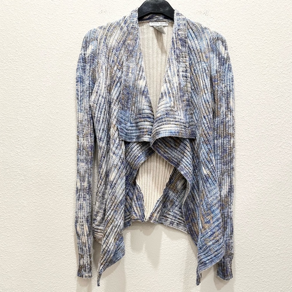 Pre-loved! ALBERTO MAKALI Blue Knit Open Cardigan!